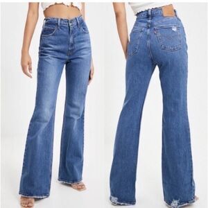Levi's 70's High Rise Distressed Flare Jeans in Sonoma Step sz 26